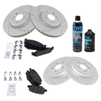 TRQ® - Performance Semi-Metallic Front and Rear Brake Kit