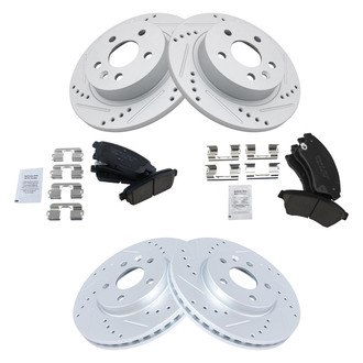 TRQ® - Performance Ceramic Front and Rear Brake Kit