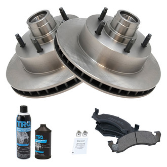 TRQ® BKA17826 - Front Disc Brake Kit with Semi-Metallic Pads