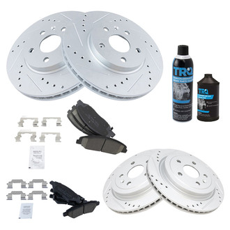 TRQ® - Performance Ceramic Front and Rear Brake Kit
