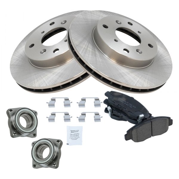 TRQ® - Front Disc Brake Kit with Ceramic Pads and Bearings