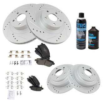 TRQ® - Performance Semi-Metallic Front and Rear Brake Kit