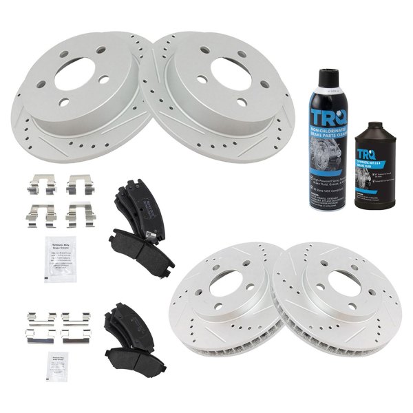 TRQ® - Performance Semi-Metallic Front and Rear Brake Kit