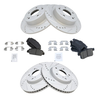 TRQ® - Performance Ceramic Front and Rear Brake Kit