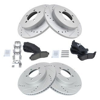 TRQ® - Performance Ceramic Front and Rear Brake Kit