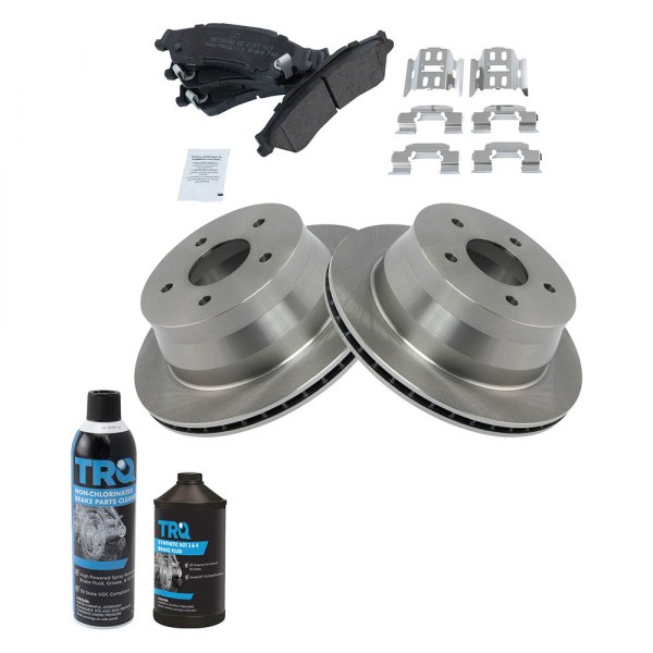 TRQ® - Rear Disc Brake Kit with Semi-Metallic Pads