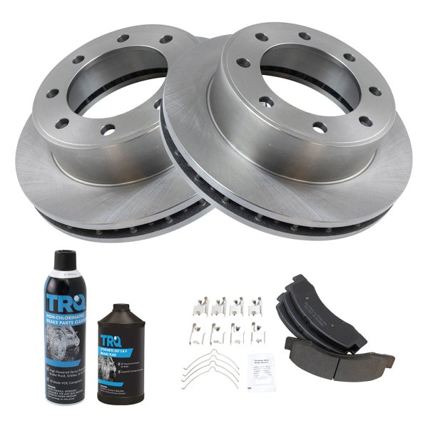 TRQ® - Front Disc Brake Kit with Semi-Metallic Pads