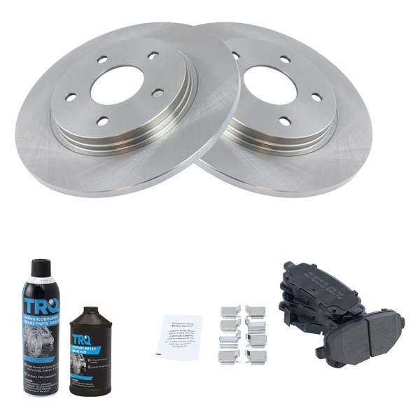 TRQ® - Rear Disc Brake Kit with Semi-Metallic Pads