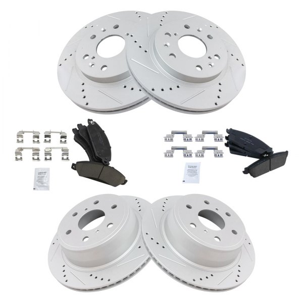 TRQ® - Performance Ceramic Front and Rear Brake Kit