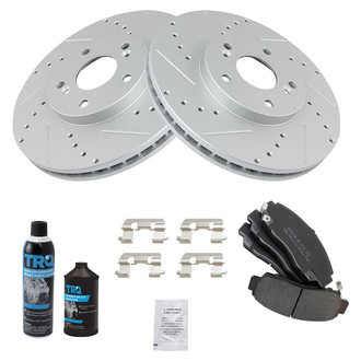 TRQ® - Performance Semi-Metallic Front Brake Kit