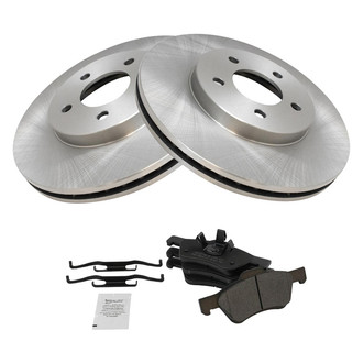 TRQ® - Front Disc Brake Kit with Semi-Metallic Pads