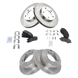 TRQ® - Front and Rear Disc Brake Kit with Ceramic Pads