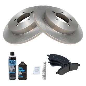 TRQ® - Front Disc Brake Kit with Semi-Metallic Pads