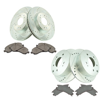 TRQ® - Performance Ceramic Front and Rear Brake Kit
