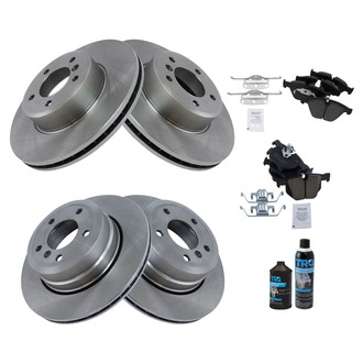 TRQ® - Front and Rear Disc Brake Kit with Ceramic Pads