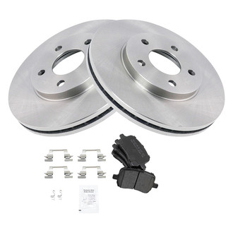 TRQ® - Front Disc Brake Kit with Semi-Metallic Pads