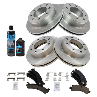TRQ® - Front and Rear Disc Brake Kit with Ceramic Pads