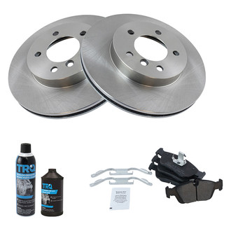 TRQ® - Front Disc Brake Kit with Semi-Metallic Pads
