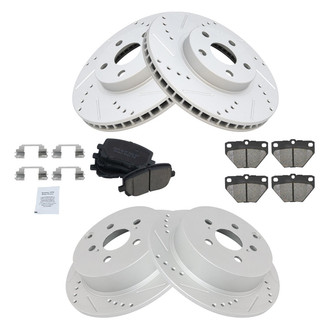 TRQ® - Performance Ceramic Front and Rear Brake Kit