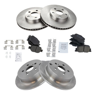 TRQ® - Front and Rear Disc Brake Kit with Ceramic Pads