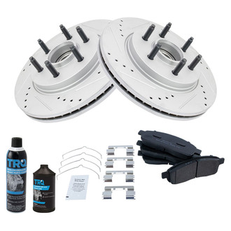 TRQ® - Performance Semi-Metallic Front Brake Kit