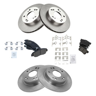 TRQ® - Front and Rear Disc Brake Kit with Ceramic Pads