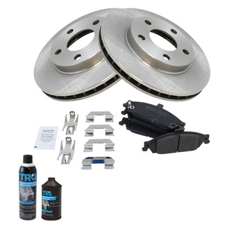 TRQ® - Front Disc Brake Kit with Semi-Metallic Pads