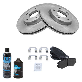 TRQ® - Front Disc Brake Kit with Semi-Metallic Pads