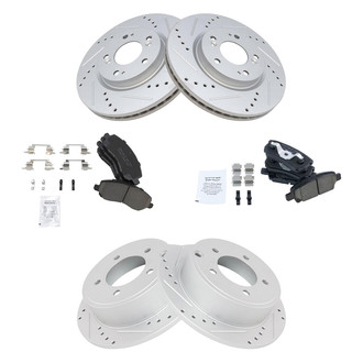 TRQ® - Performance Ceramic Front and Rear Brake Kit