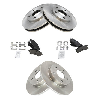 TRQ® - Front and Rear Disc Brake Kit with Ceramic Pads