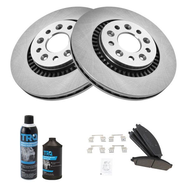 TRQ® - Front Disc Brake Kit with Semi-Metallic Pads