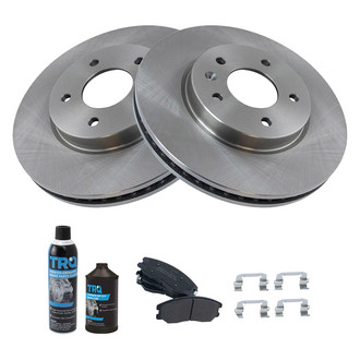 TRQ® - Front Disc Brake Kit with Semi-Metallic Pads