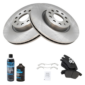 TRQ® - Front Disc Brake Kit with Semi-Metallic Pads