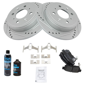 TRQ® - Performance Semi-Metallic Rear Brake Kit