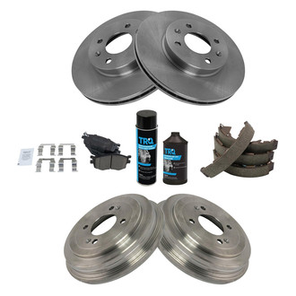 TRQ® - Disc and Drum Brake Kit with Ceramic Pads