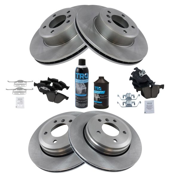 TRQ® - Front and Rear Disc Brake Kit with Ceramic Pads