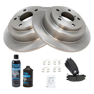 TRQ® - Rear Disc Brake Kit with Semi-Metallic Pads