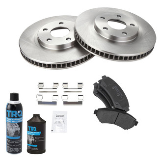 TRQ® - Front Disc Brake Kit with Semi-Metallic Pads