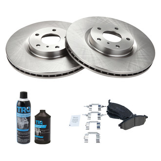 TRQ® - Front Disc Brake Kit with Semi-Metallic Pads