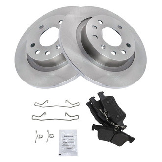 TRQ® - Rear Disc Brake Kit with Semi-Metallic Pads