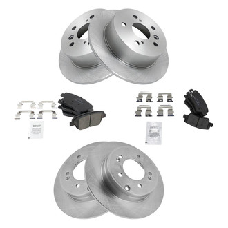 TRQ® - Front and Rear Disc Brake Kit with Ceramic Pads