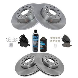 TRQ® - Front and Rear Disc Brake Kit with Ceramic Pads