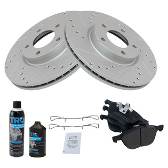 TRQ® - Performance Semi-Metallic Front Brake Kit
