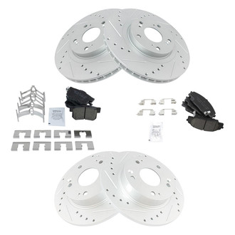 TRQ® - Performance Ceramic Front and Rear Brake Kit