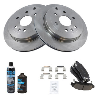 TRQ® - Rear Disc Brake Kit with Semi-Metallic Pads