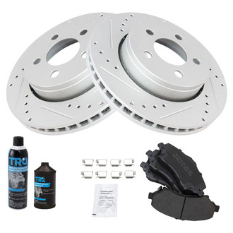 TRQ® - Performance Semi-Metallic Front Brake Kit