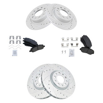 TRQ® - Performance Ceramic Front and Rear Brake Kit