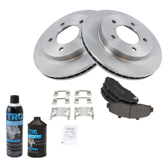 TRQ® - Front Disc Brake Kit with Semi-Metallic Pads