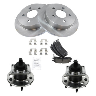 TRQ® - Rear Disc Brake Kit with Ceramic Pads and Hub Assemblies