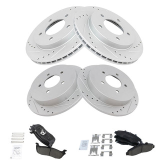 TRQ® - Performance Ceramic Front and Rear Brake Kit